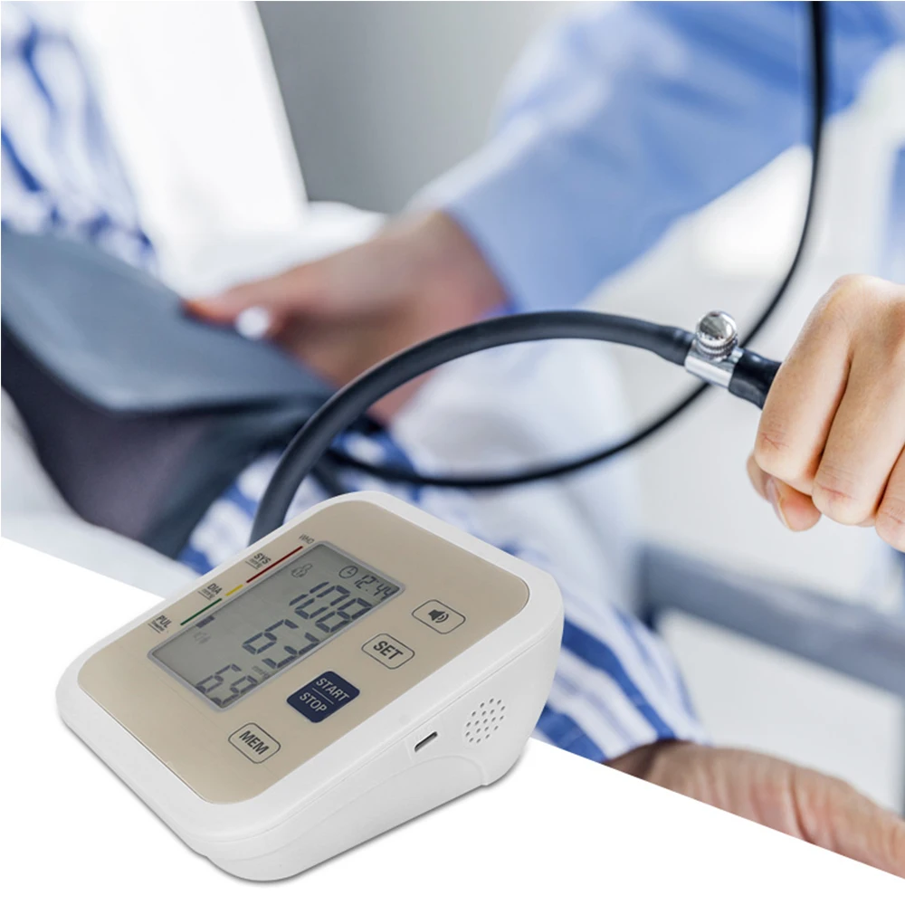 

Automatic Digital Blood Pressure Monitor Health Upper Arm Cuff Home BP Sphygmomanometer Pressure Meter With Large LCD Display
