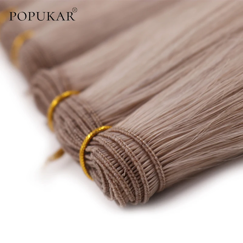Popakku 100 г 18A # пепельный блонд необработанные бразильские натуральные