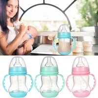 180ml baby feeding cup baby heat resistant pp silicone water drinking bottle kids wide caliber nursing bottles 103x49mm