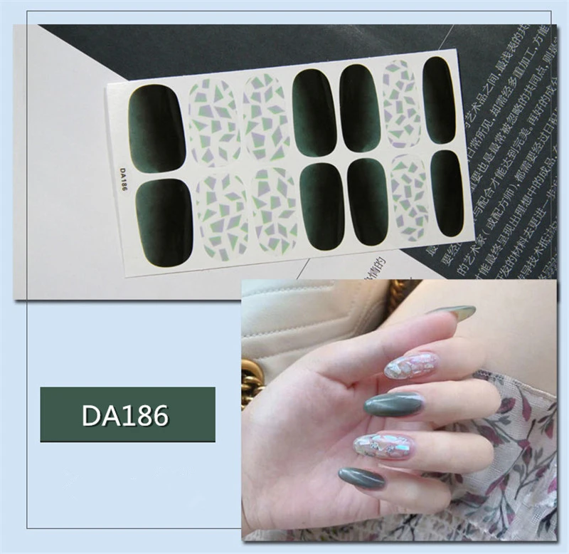 14tips/sheet Winter Design Sweater Nail Stickers Colorful Full Tips Wraps for DIY Adhesive Decals Women Art Decor Wholesale | Красота и