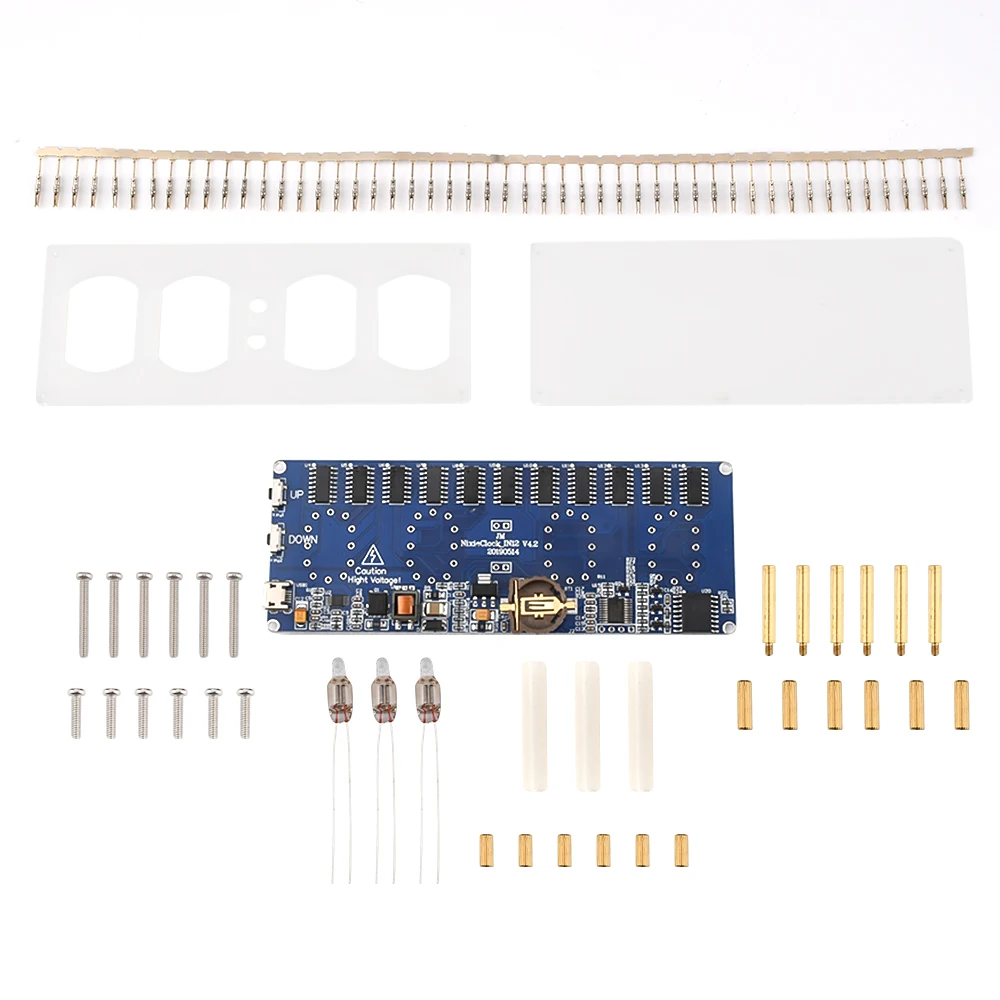 

Diy In12 In-12 Nixie Tube Pcba Kit Модуль цифровых часов Красивый подарок, без трубок