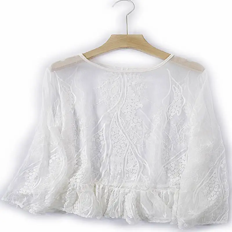 

New 2021 100% Silk Blouse Top Women High Quality Pure Silk Embroidery Shirt Black Summer Broken Size Limited Quantities