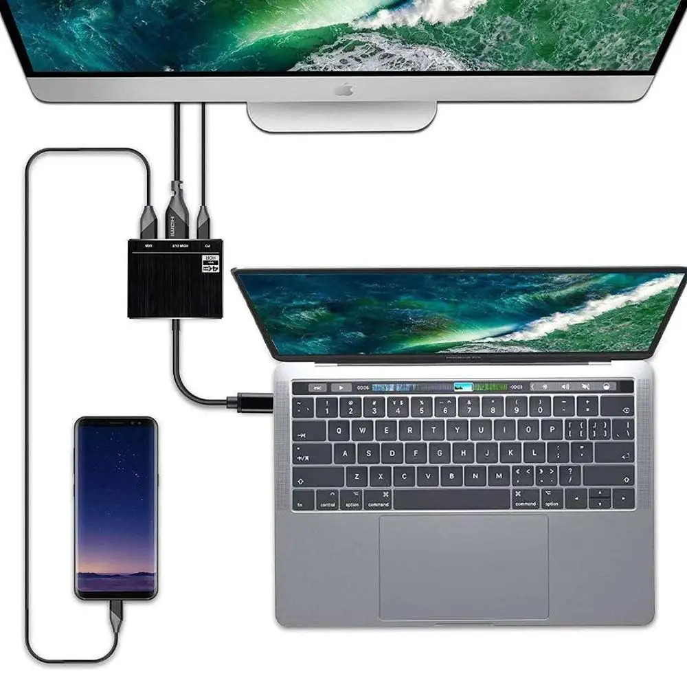 Тип C док станция/HDMI/питание от трех в одном USB hub 3 1 к HDMI 100 Вт зарядки 0 HUB