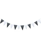 4 м 12 флагов белая черная лента 1 м с 1 флажком для свадебной вечеринки уличное украшение на Хэллоуин настенное украшение для дома гирлянда