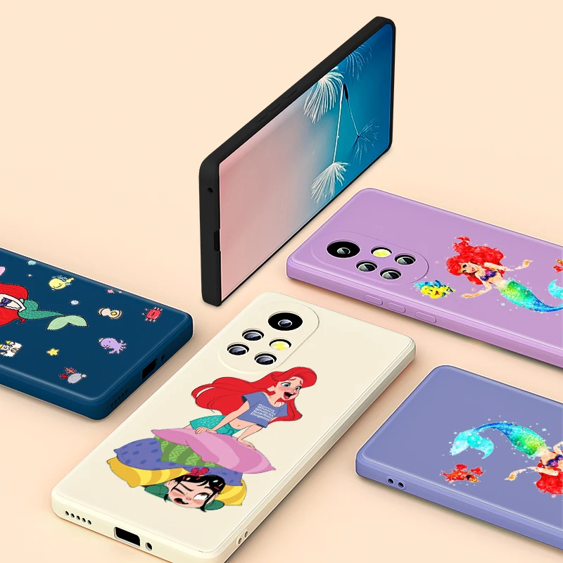 

The Little Mermaid For Huawei Nova 4E 4 3i 3 8 8i 8SE 7SE 7 6SE 7i 6SE 6 5i 5 5T Pro Liquid Silicone Phone Case