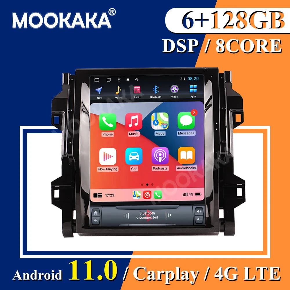 

Автомобильный DVD-плеер 6 + 128G 1Din с GPS-навигацией для Toyota Fortuner 2018-2020 Tesla Style Android радио автомобильный стерео Мультимедийный головной убор
