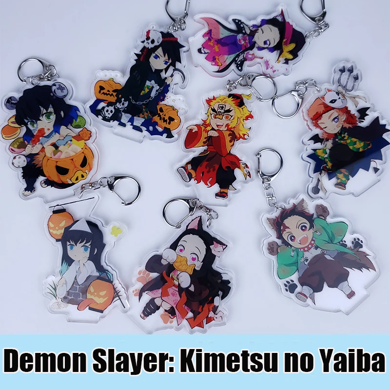 

Брелок для ключей с подвеской в виде аниме «рассекающий демонов»: Kimetsu no Yaiba Kamado Tanjirou Kamado Nezuko