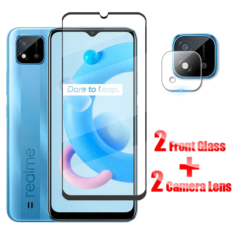 Full Cover Glass For Realme C21 Tempered Glass Realme C21Y C20 C25 C15 C12 C11 8i 8S 8 Pro Screen Protector Narzo 30 30A 50A 50i