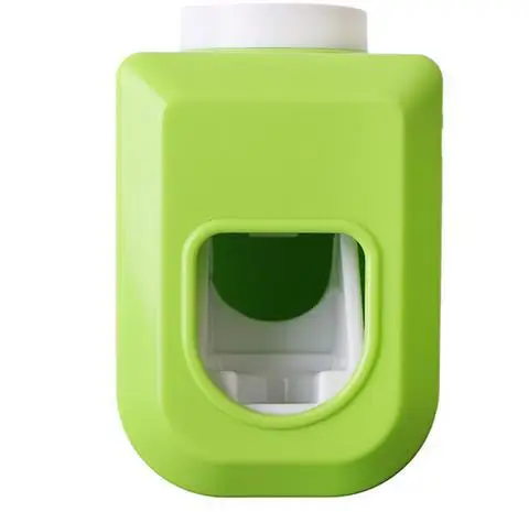 Green 1 шт., новинка, Hands Free, автоматическая выжималка, зубная паста, диспенсер для выдавливания, настенное крепление, аксессуары для ванной комнаты, 4 цвета - Цвет: Green