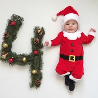 newborn baby clothes winter infant boys girls rompers hats long sleeve clothing christmas costumes toddler jumpsuits 0 24m a392