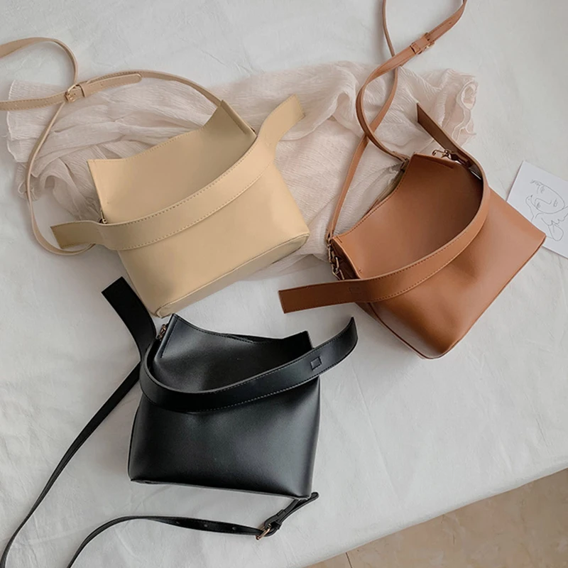 

2020 Spring And Summer Women's Bag Fashion Simple Bucket Bag Wild Retro Mother-And-Child One-Shoulder Diagonal Bag