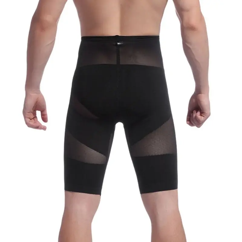 

Mens Shapewear High Waist Tummy Control Boxer Slimming Shaper Mesh Shorts D08E