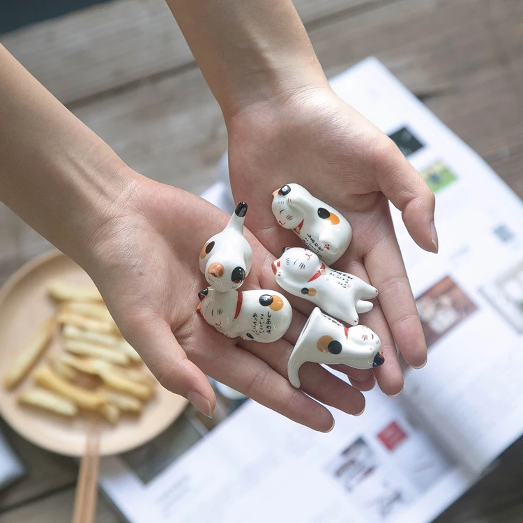 Набор милых керамических палочек в виде кошки японские керамические палочки для