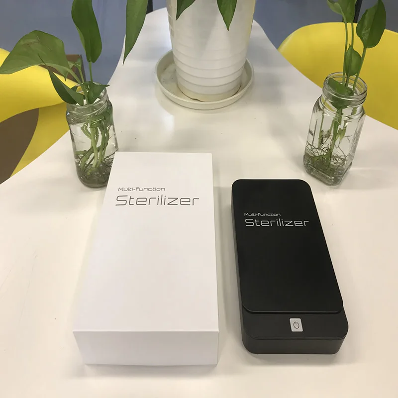 

5V UV Phone Sterilizer Box Jewelry Phones Cleaner Personal Sanitizer Disinfection Cabinet with Aroma Esterilizador For Mask
