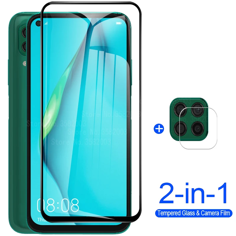

2 in 1 Camera Protective Glass For Huawei p40 lite e p30 p40pro + p 30 40 lite 40lite 40pro p20 light Screen Protector Films
