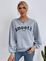 2021 autumnwinter new womens lazy style pullover hoodie female o neck loose long sleeve t shirt lady casual print fashion top