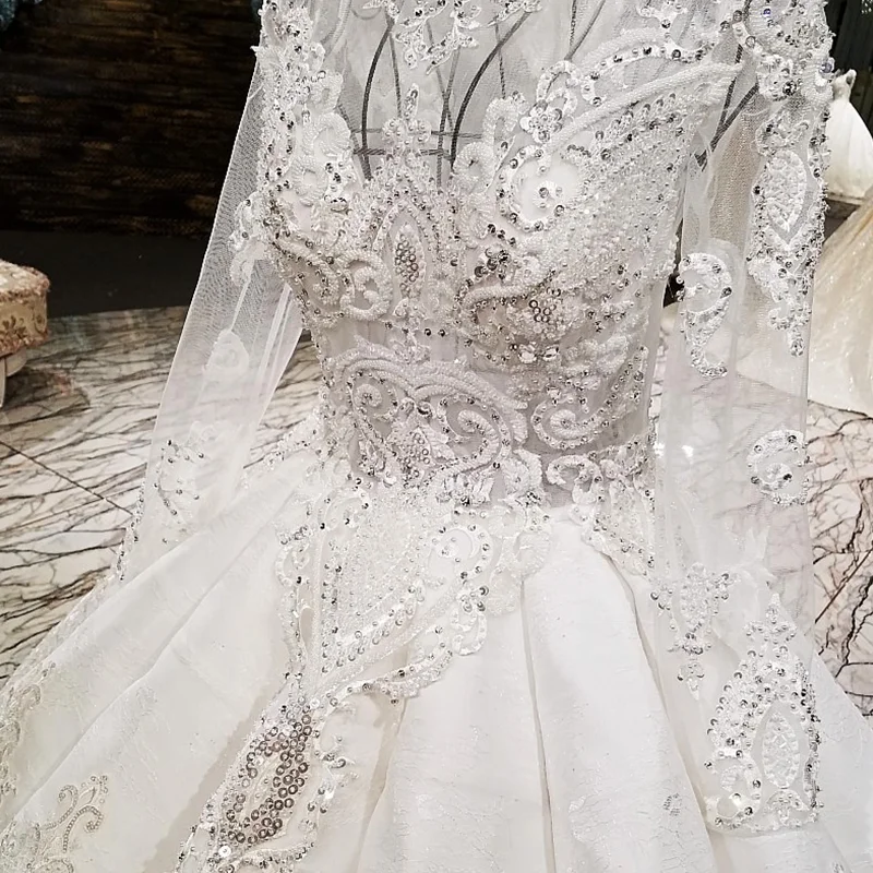 LS62312 подвенечное платье с длинным рукавом2018 Роскошное свадебное длинными