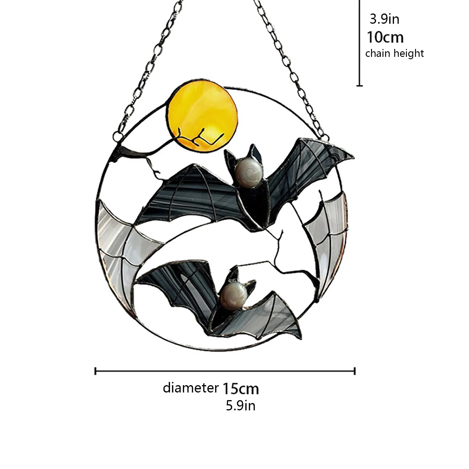 

Zinc Alloy Home Interior Exterior Decoration Unique Bat Pendant Alloy Bat Wind Chime Pendant Garden Yard Decor 2021 New#G30