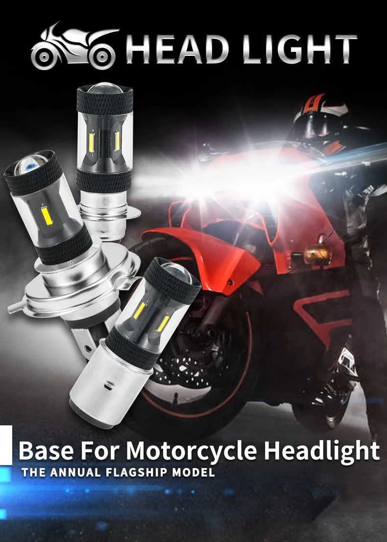 10 шт. светодиодный лампы светильник s для мотоцикла головной H6 P15D 1860 4SMD 9V-32V 6500 к