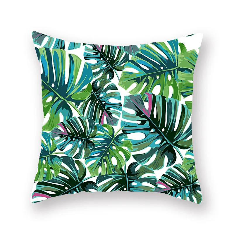 Cactus and Tropical Leaves Cushion Cover Polyester for Home Sofa Decoration | Дом и сад