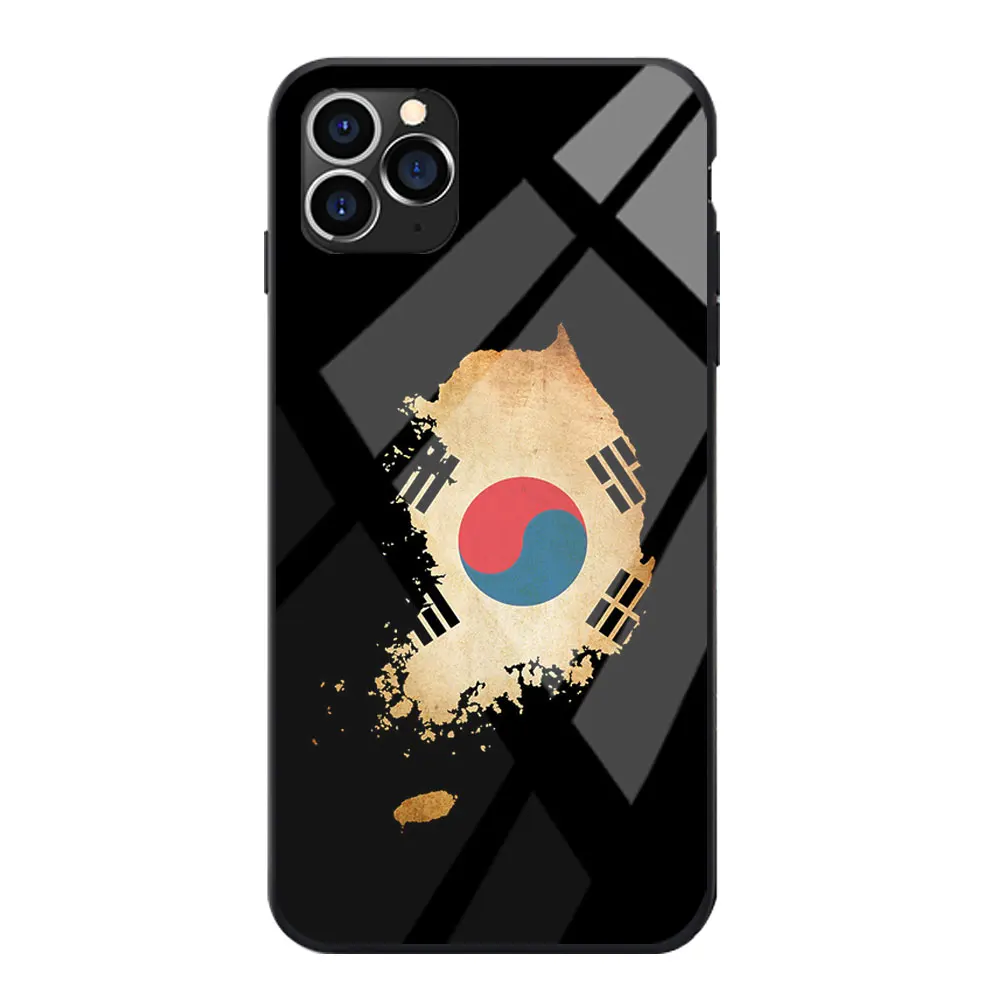 Tempered Glass For Samsung A20 50 70 M20 30 S7 S8 S9 S10 LITE Edge PLUS NOTE South Korea Flag Coat Of Arms Soft TPU Phone Cases |