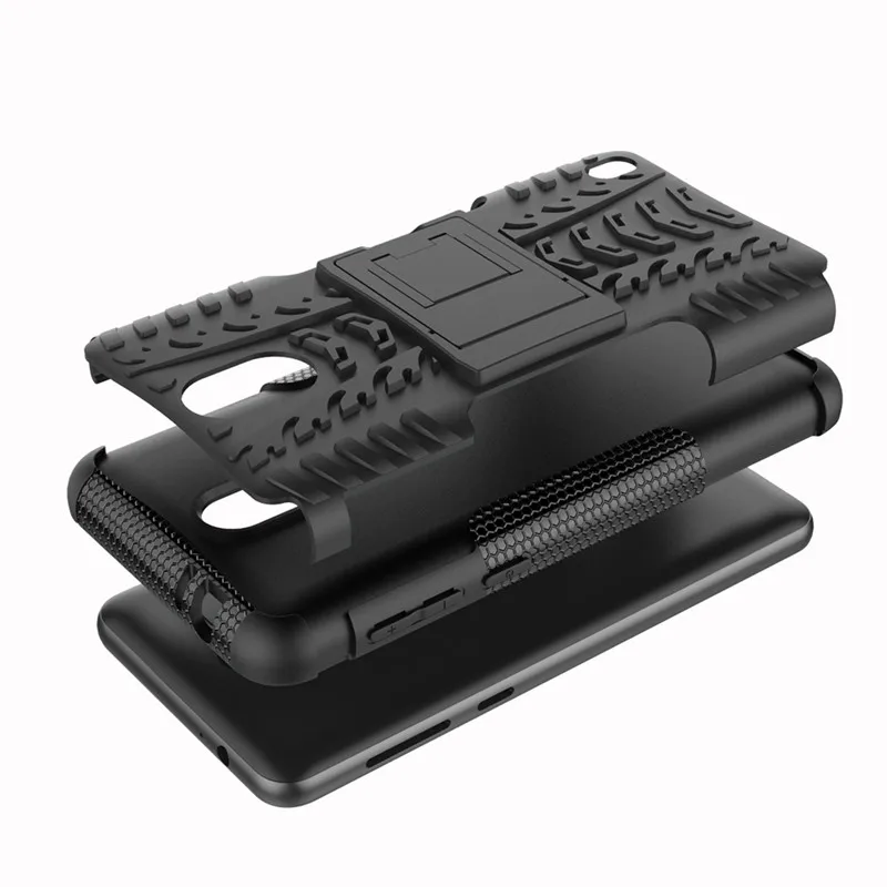 2 в 1 двухслойный Прочный противоударный чехол-подставка для защиты телефона Nokia 3