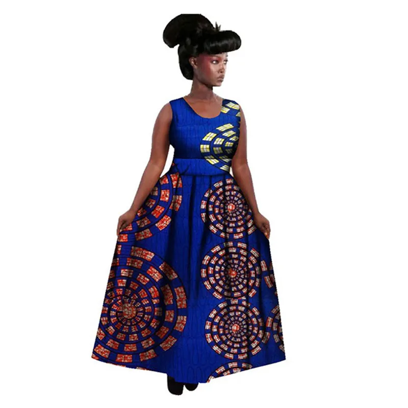 2019 Новые африканские платья женские Базен Riche восковой печати плюс размер