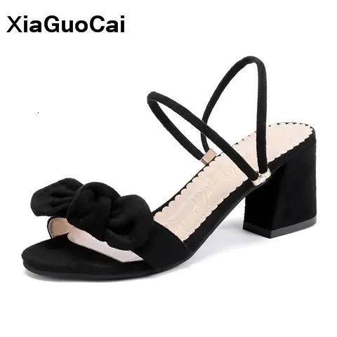 

Spring Summer Woman Sandals High Heels Female Shoes Sexy Mature Women's Footwear Peep Toe Thick heel Ladies Sandals Hot Sale