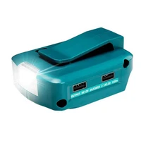 14 4v18v 200lm led light li ion battery dual usb battery converter for makita battery outdoor flashlight accessories