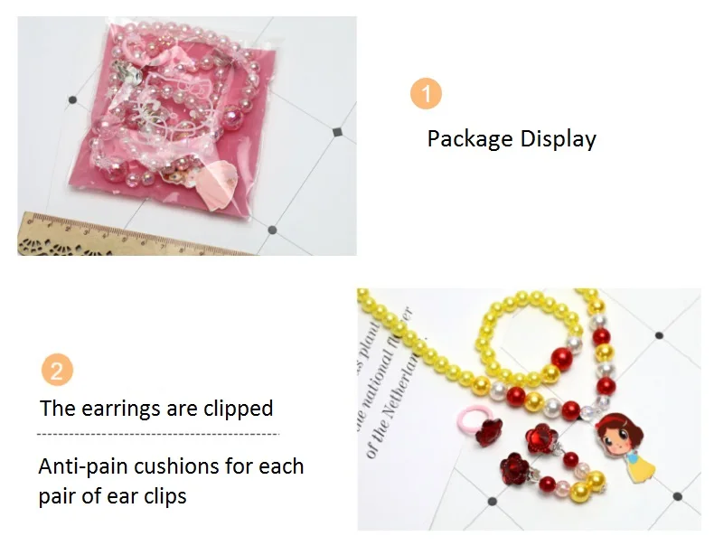 5 шт./лот девушки Elza одеваются аксессуары ожерелье кольцо серьги браслет Дети