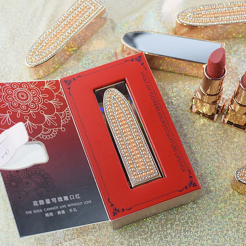 Хит продаж водостойкая губная помада с блестящими звездами Стойкий цвет