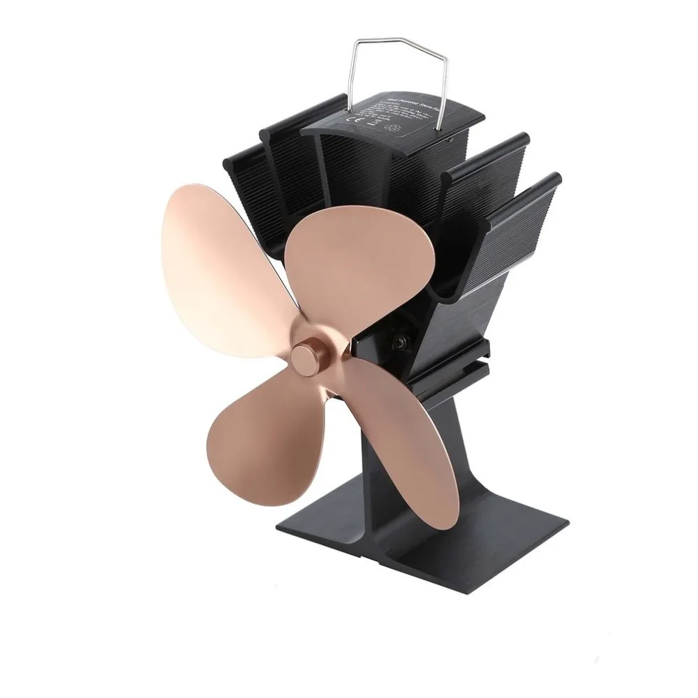 4 лопасти Тепловая плита вентилятор домашняя Бесшумная Печь Ультра тихий