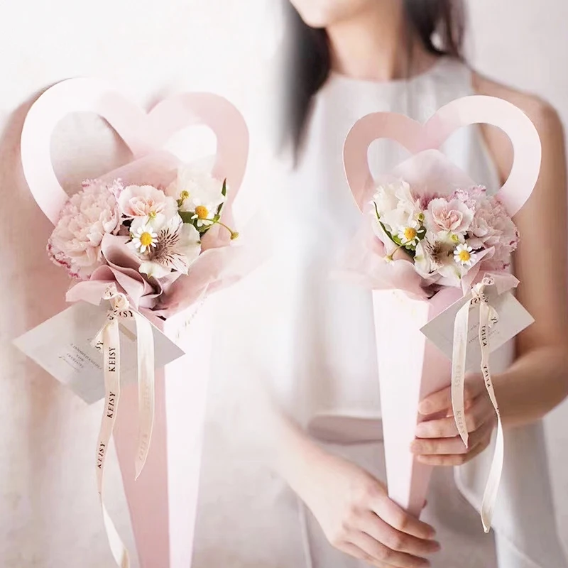 

18*46,5 см, бумажные пакеты с цветами из крафт-бумаги, роза, искусственная Подарочная коробка, цветочная упаковка, креативная ручная коробка, украшение для дома