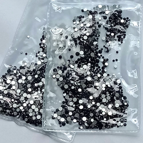 4-12 Black2880pcs Различные размеры, кристально чистый AB не исправление пришивные стразы для ногтей Стразы для дизайна ногтей, 3D, украшение для ногтей, драгоценные камни - Цвет: 4-12 Black2880pcs