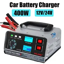 Car Battery Charger 12V/24V Automotive Battery Charger 400W 40A Trickle Smart Pulse Repair For Car Truck Boat Motorcycle