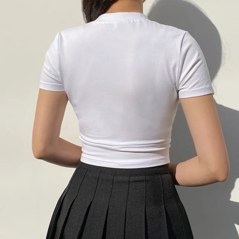 Милое симпатичное животное футболки с рисунком панды Укороченные топы летние