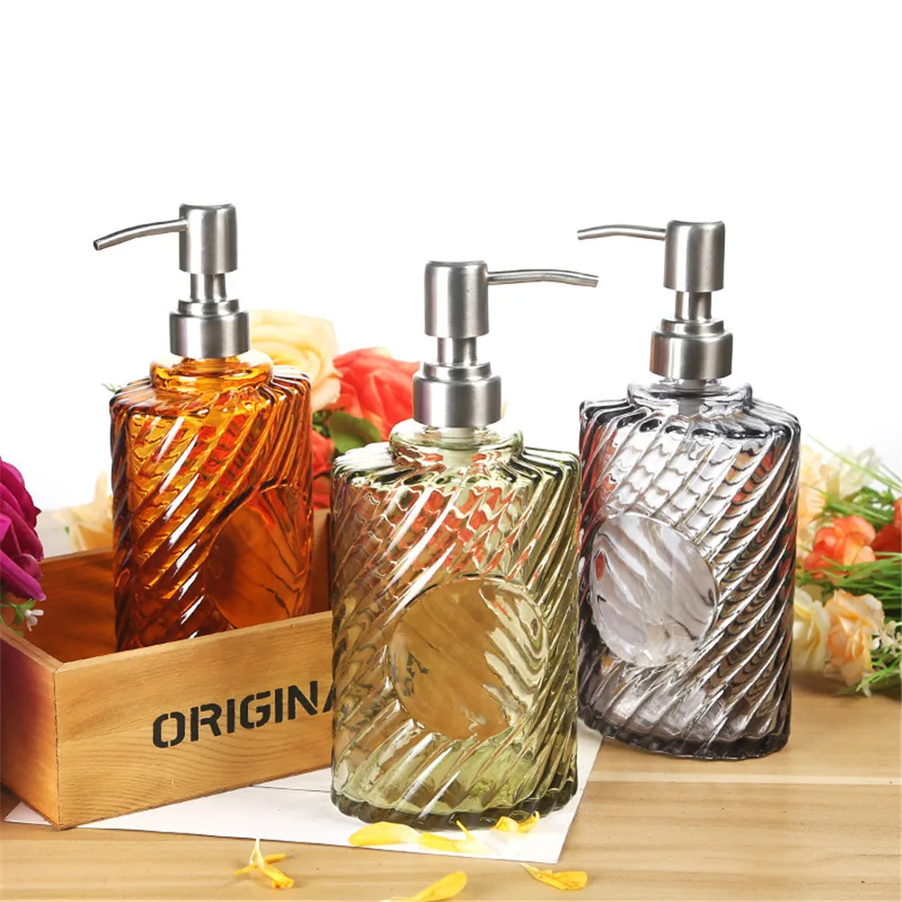 

Bathroom Soap Dispenser Glass Refill Empty Bottles Conditioner Hand Wash Shampoo Bottle Bath Lotion Liquid Sub-bottle