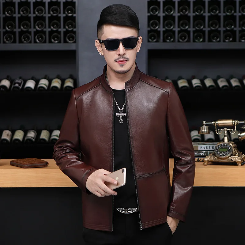 Куртка из натуральной кожи куртки овечьей мужская одежда весна-осень 2020 пальто с