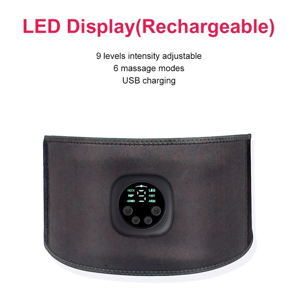 

Intelligent EMS Fitness Trainer Belt LED Display Electrical Stimulator Abdominal Muscle Sticker Training Device Home Gym