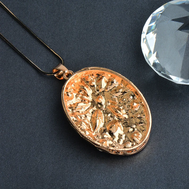 SINLEERY модное овальное золотое ожерелье с кулоном для женщин кубический цирконий