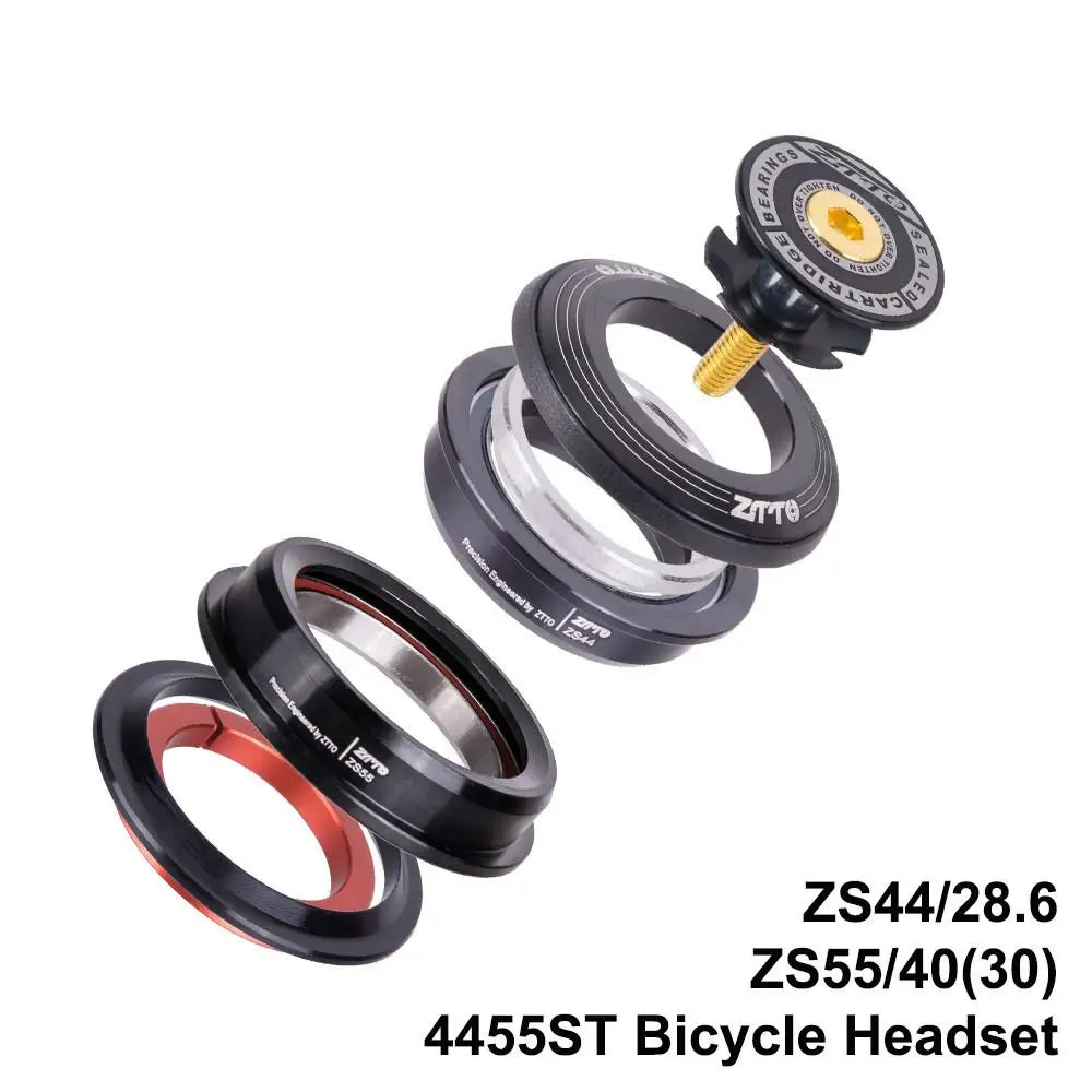 

MTB Road Bike Headset 44mm 55mm CNC Straight Tube Fork Internal Bearing Headset Aluminum Alloy Bicycle Parts