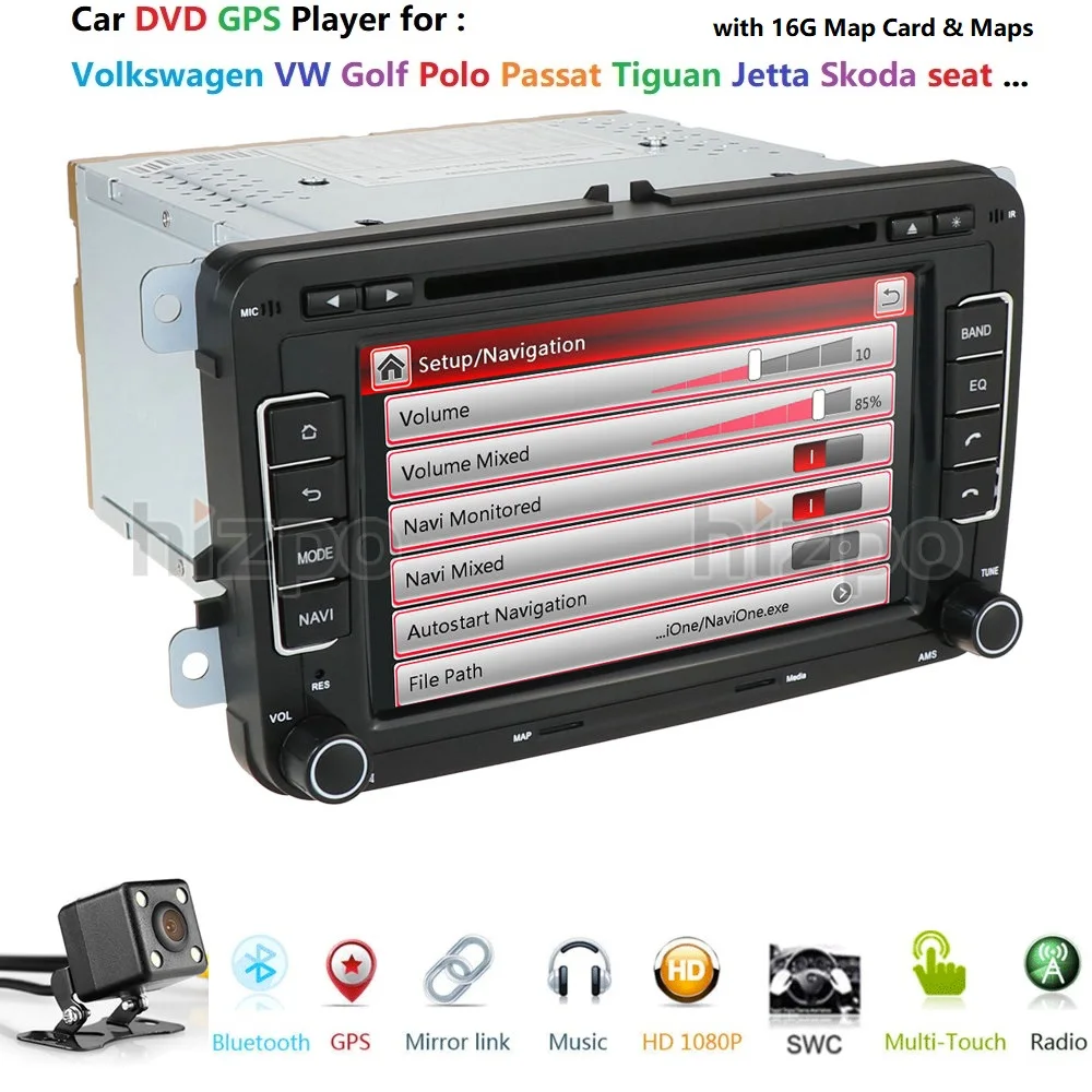 Автомагнитола 2Din для VW/Volkswagen/Golf/Polo/Tiguan/Passat/b7/b6/leon/Skoda/Octavia автомобильный