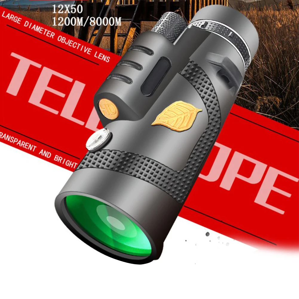 

Monocular 12x50 Powerful Binoculars High Quality Zoom Great Handheld Telescope lll night vision Military HD Professional Hunting