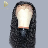 water wave lace front human hair wigs for black women wig brazilian curly short long natural swiss remy hair pre plucked