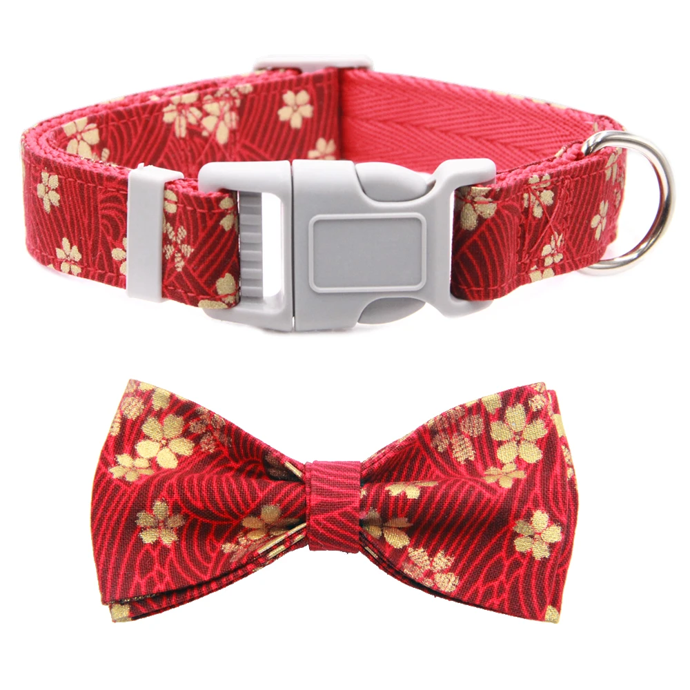 

PET Dog Collar Bowtie Dog Collar with Bow, Adjustable Collars for Medium Large Dogs Beagle Bulldog Collar Perro