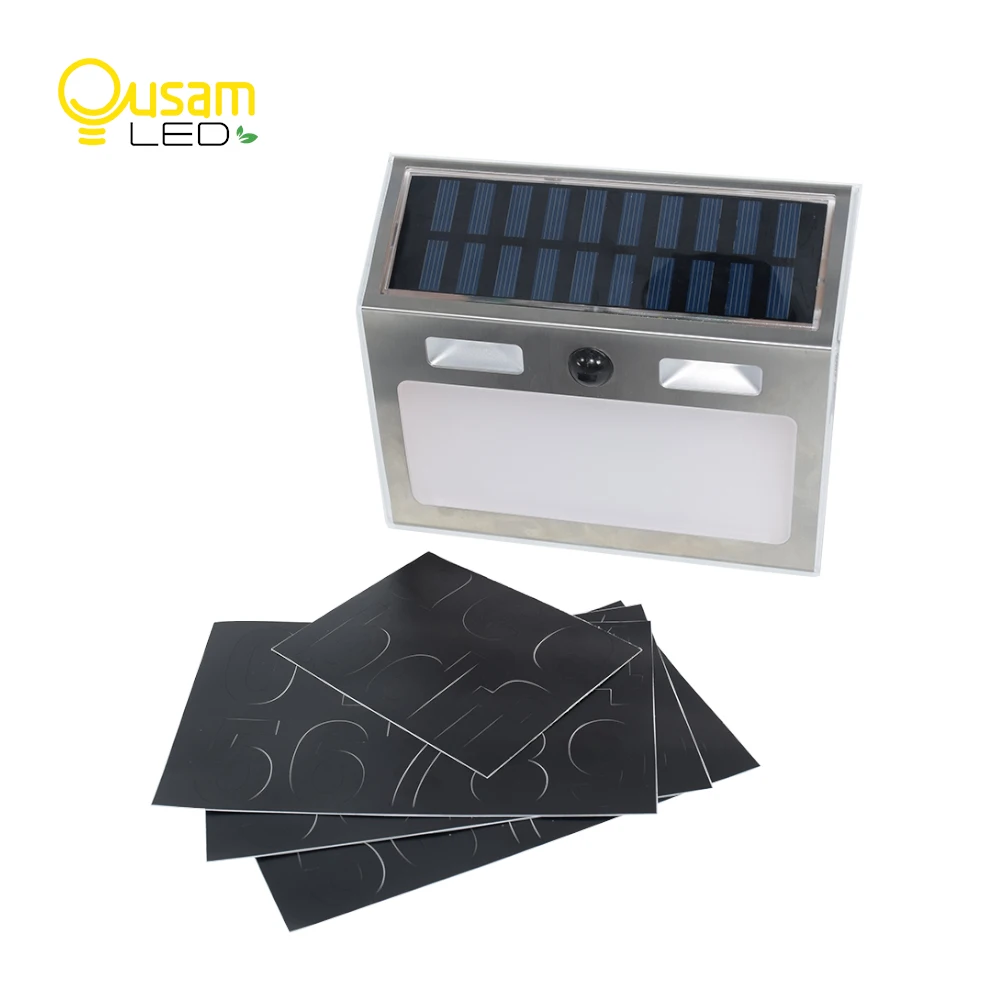 Дом номер открытый Солнечный свет датчик движения дверной фонарь Домашний буквы