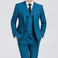 2021 famous brand men blazers wedding groom plus size s 5xl 3 pieces jacket vest pant slim fit business casual tuxedo suit set