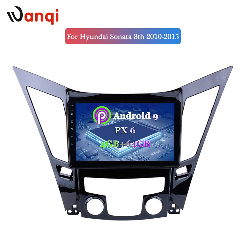 9 дюймов 4 г + 64 PX6 android 0 автомобильный dvd плеер для HYUNDAI Sonata 8 2010 2015 аудио Радио