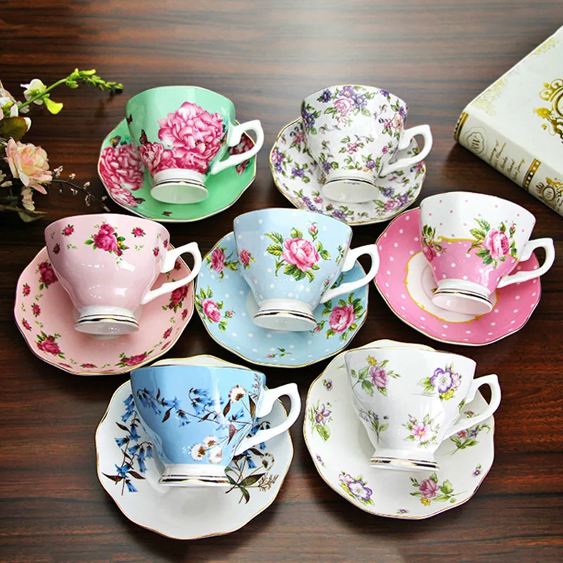 

Coffee Tea Cups Top Quality Bone China Porcelain Coffee Cup Set Creative Gift British Tea Cup 170ML