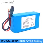 Аккумулятор Turmera, 25 в, 6 А ч, 18650, VTC6, 3000 мА  ч, 30 А, для 6S2P, со сбалансированной BMS, для электрических инструментов 25 в и медицинских устройств